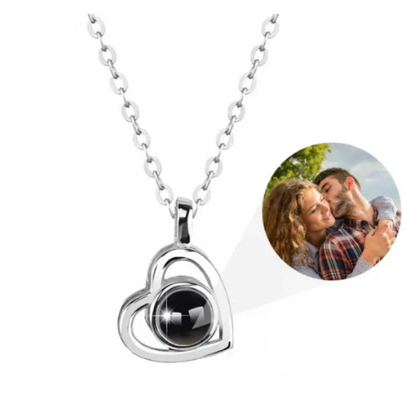 שרשרת לב - עם תמונה מוצפנת של