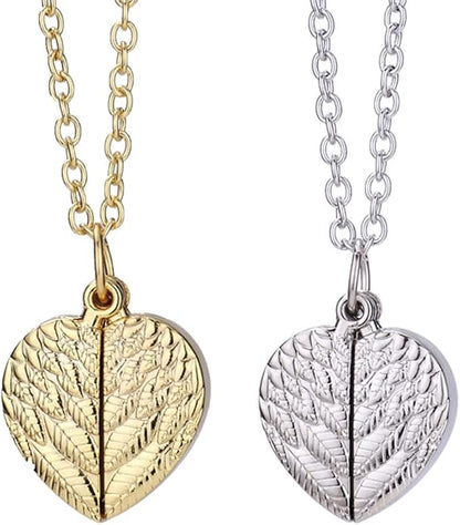 תליון זוגי לב עם כנפי מלאך ותמונה בהתאמה אישית