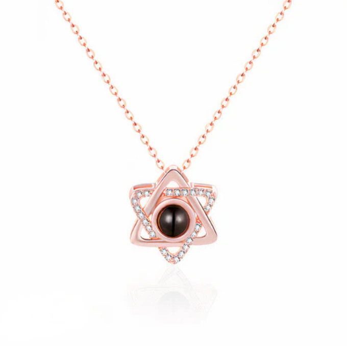 שרשרת מגן דוד - עם תמונה מוצפנת