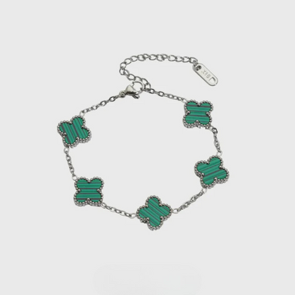 צמיד תלתן כסוף