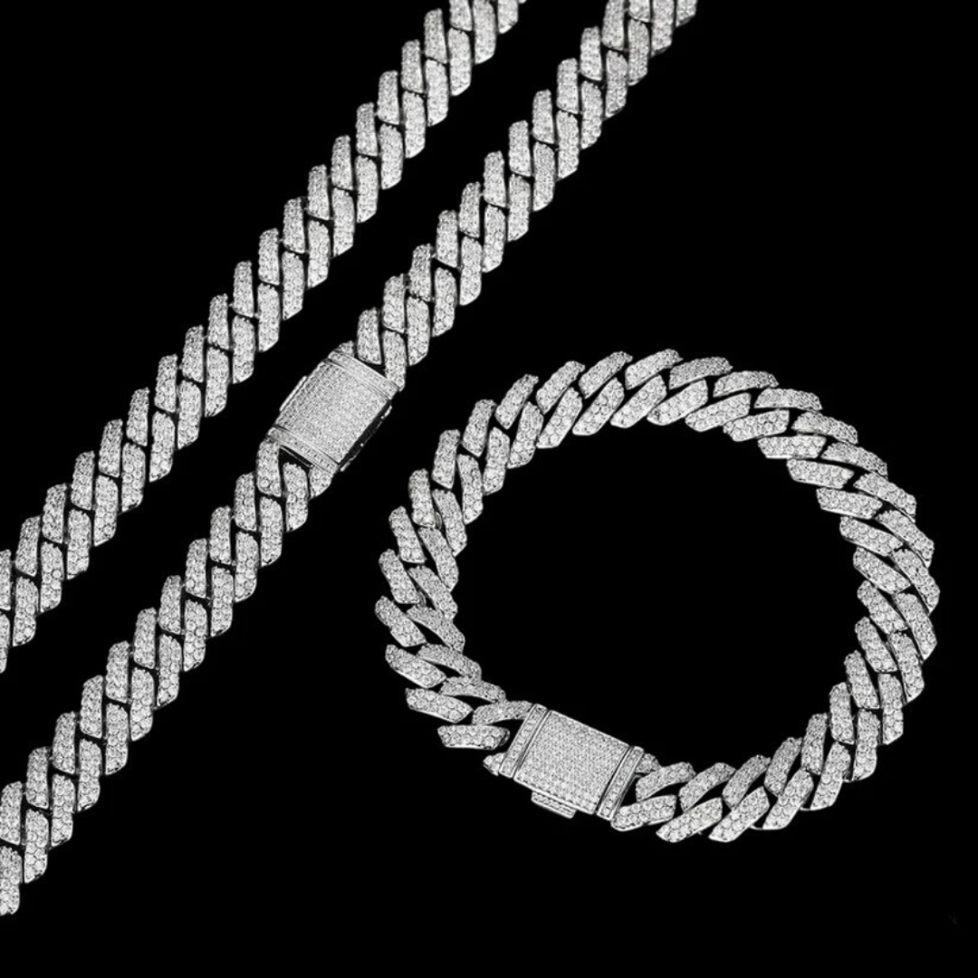 שרשרת אייס - זהב לבן 