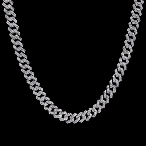 שרשרת אייס - זהב לבן 